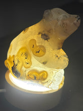 Load image into Gallery viewer, Round Flat Wooden Crystal White Light Display USB Lightbox
