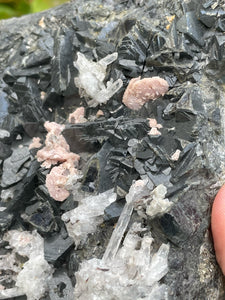 Galena, Quartz, Rhodochrosite and Pyrite
