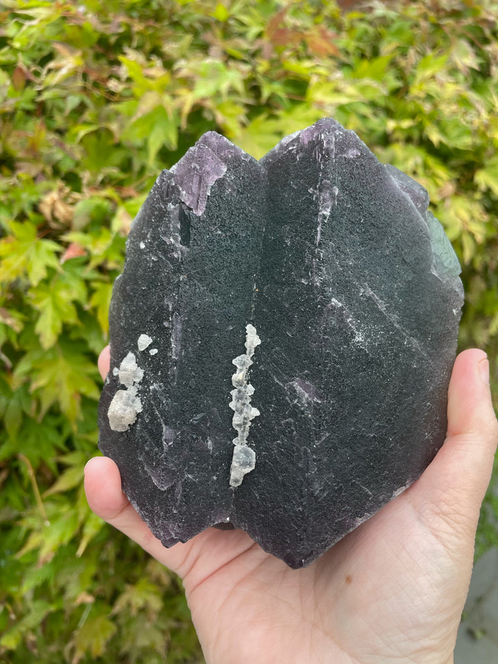 Large Fluorite with Calcite Zhejiang Specimen