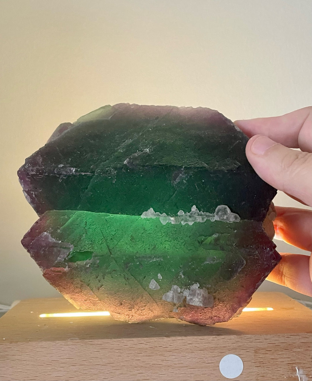 Large Fluorite with Calcite Zhejiang Specimen