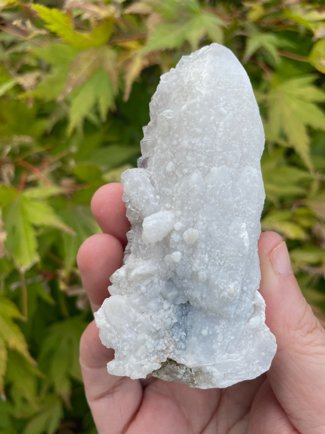 White Fluorite on a Stalactite Specimen