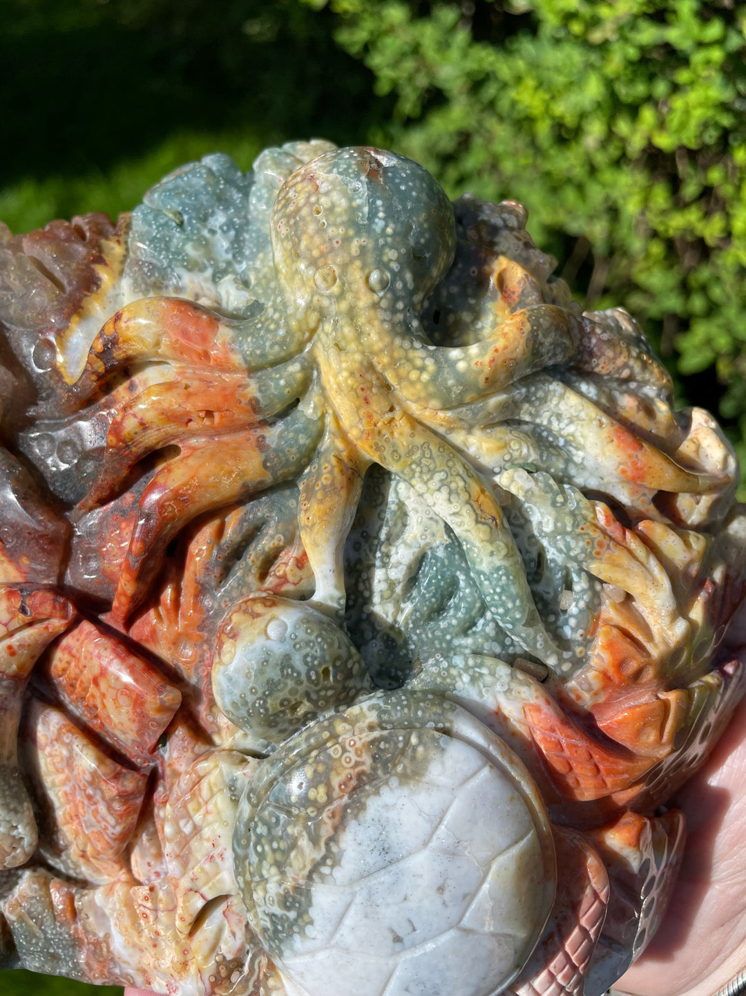 Ocean Jasper Sea Scene Carving