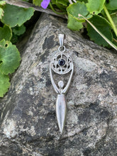 Load image into Gallery viewer, 925 Sterling Silver Chalice &amp; Goddess Pendant with Lolite
