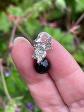 Load image into Gallery viewer, Silver Pixie on a Black Onyx Ball
