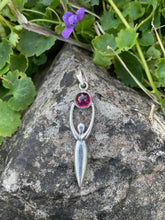 Load image into Gallery viewer, 925 Sterling Silver Goddess with Pink Tourmaline Pendant
