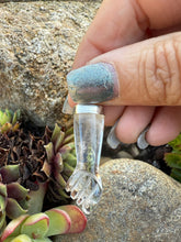 Load image into Gallery viewer, Silver Quartz Figa Fist Hand Pendant
