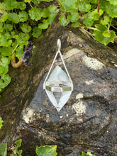 Load image into Gallery viewer, Silver Double Terminated Diamond Quartz Pendant
