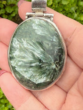 Load image into Gallery viewer, Large Arts and Crafts Style Seraphinite Pendant
