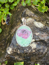Load image into Gallery viewer, Faceted Ruby in Zoisite Silver Pendant

