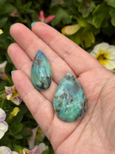 Load image into Gallery viewer, 2 Phoenix Stone Cabochons Chrysocolla and Turquoise
