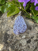 Load image into Gallery viewer, Grape Agate Chalcedony Silver Pendant
