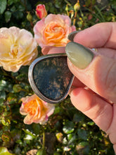Load image into Gallery viewer, Silver Translucent Moss Agate Pendant
