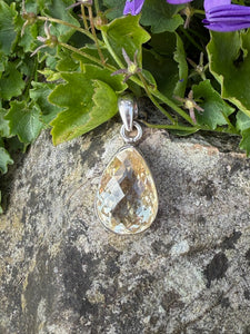 Silver Faceted Citrine Pendant