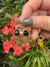 Load image into Gallery viewer, Owl Tumblestone Cage Pendant

