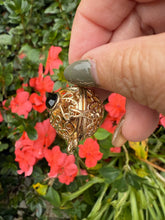 Load image into Gallery viewer, Owl Tumblestone Cage Pendant
