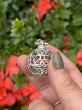 Load image into Gallery viewer, Heart Tumblestone Cage Pendant
