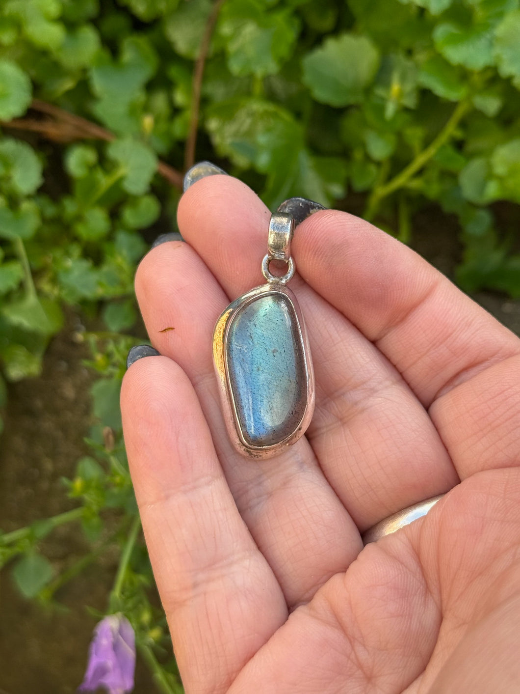 Sterling Silver Labradorite Pendant