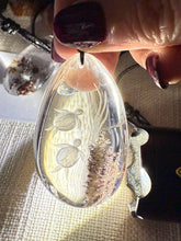 Load image into Gallery viewer, Turtle Back Carved Quartz Pendant and Adjustable Chain
