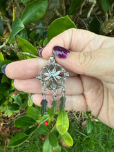 Load image into Gallery viewer, Dreamcatcher Tumblestone Cage Pendant
