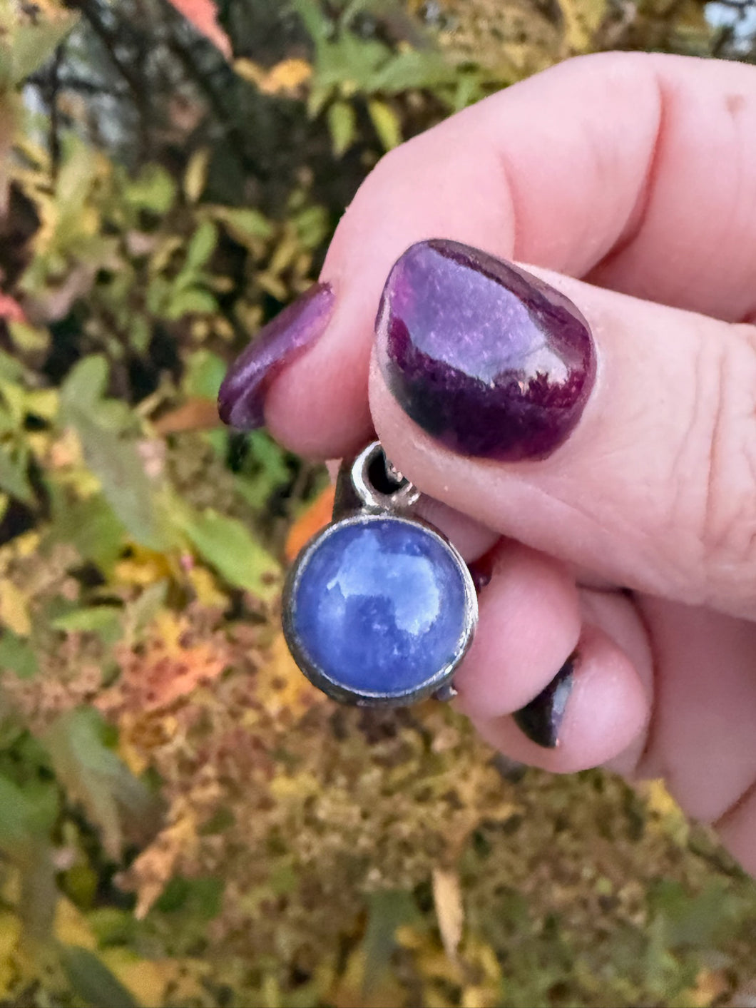 Sterling Silver Round Tanzanite Pendant