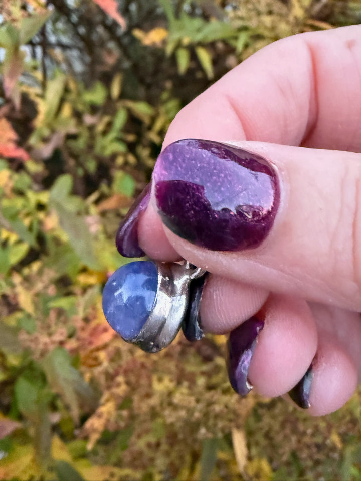 Sterling Silver Round Tanzanite Pendant