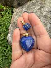 Load image into Gallery viewer, Lapis Lazuli Heart Shape Bottle Pendant with Chain
