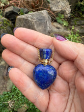 Load image into Gallery viewer, Lapis Lazuli Heart Shape Bottle Pendant with Chain
