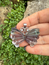 Load image into Gallery viewer, Fluorite Butterfly Pendant

