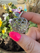 Load image into Gallery viewer, Apple Shape Tumblestone Cage Pendant
