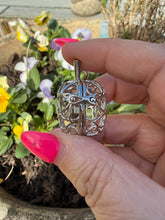 Load image into Gallery viewer, Apple Shape Tumblestone Cage Pendant

