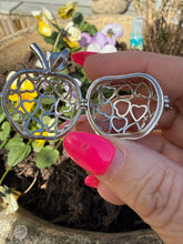 Load image into Gallery viewer, Apple Shape Tumblestone Cage Pendant
