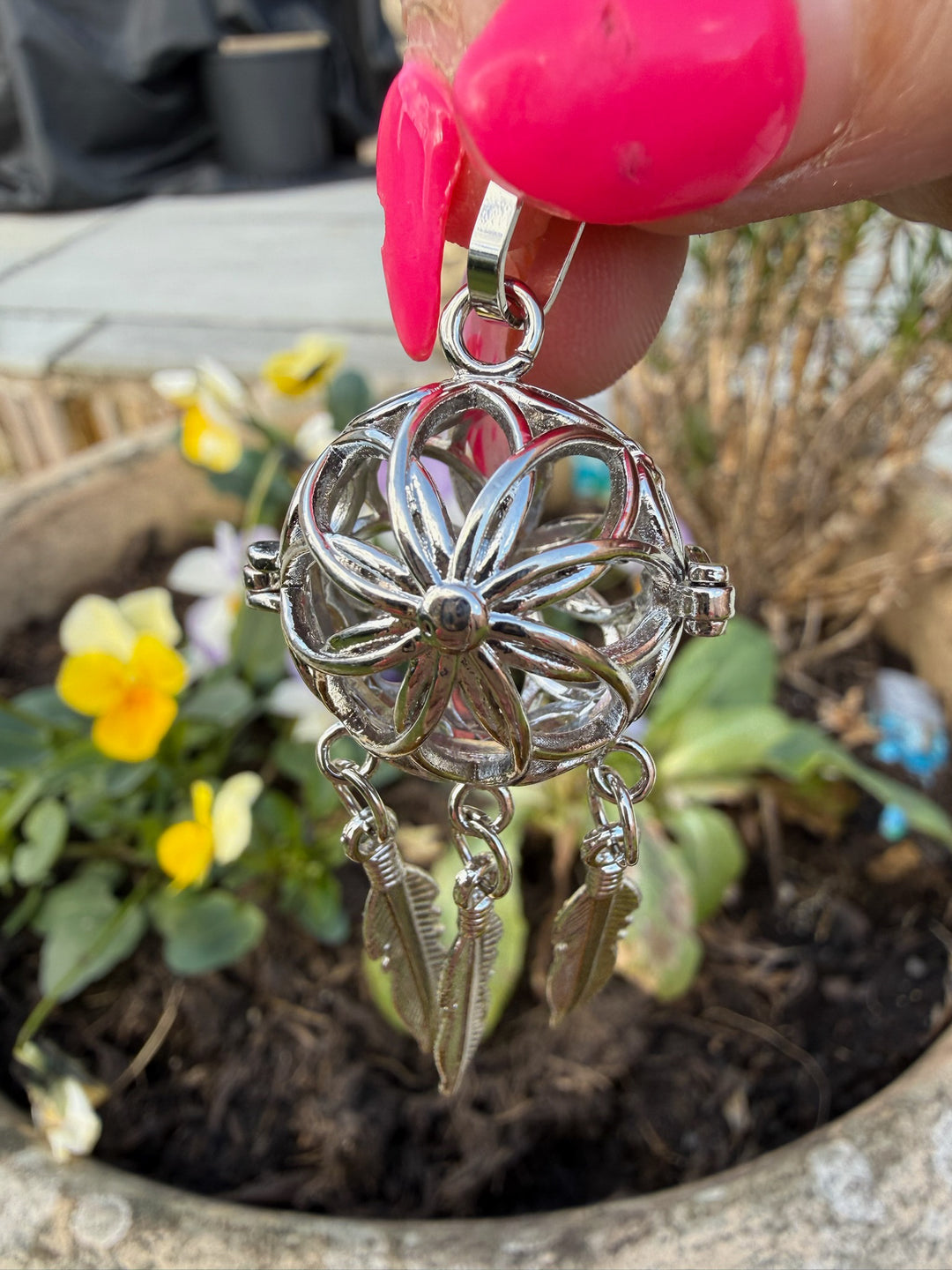 Dreamcatcher Tumblestone Holder Pendant