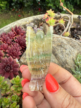 Load image into Gallery viewer, Candy Fluorite Angel Carving
