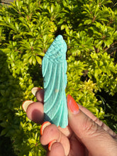 Load image into Gallery viewer, Hand Carved Natural Turquoise Angel Carving from Peru
