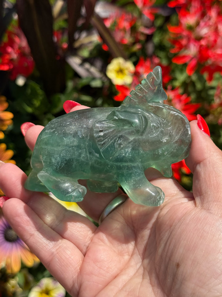 Green Fluorite Elephant