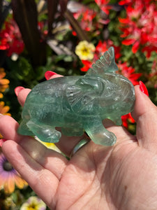 Green Fluorite Elephant