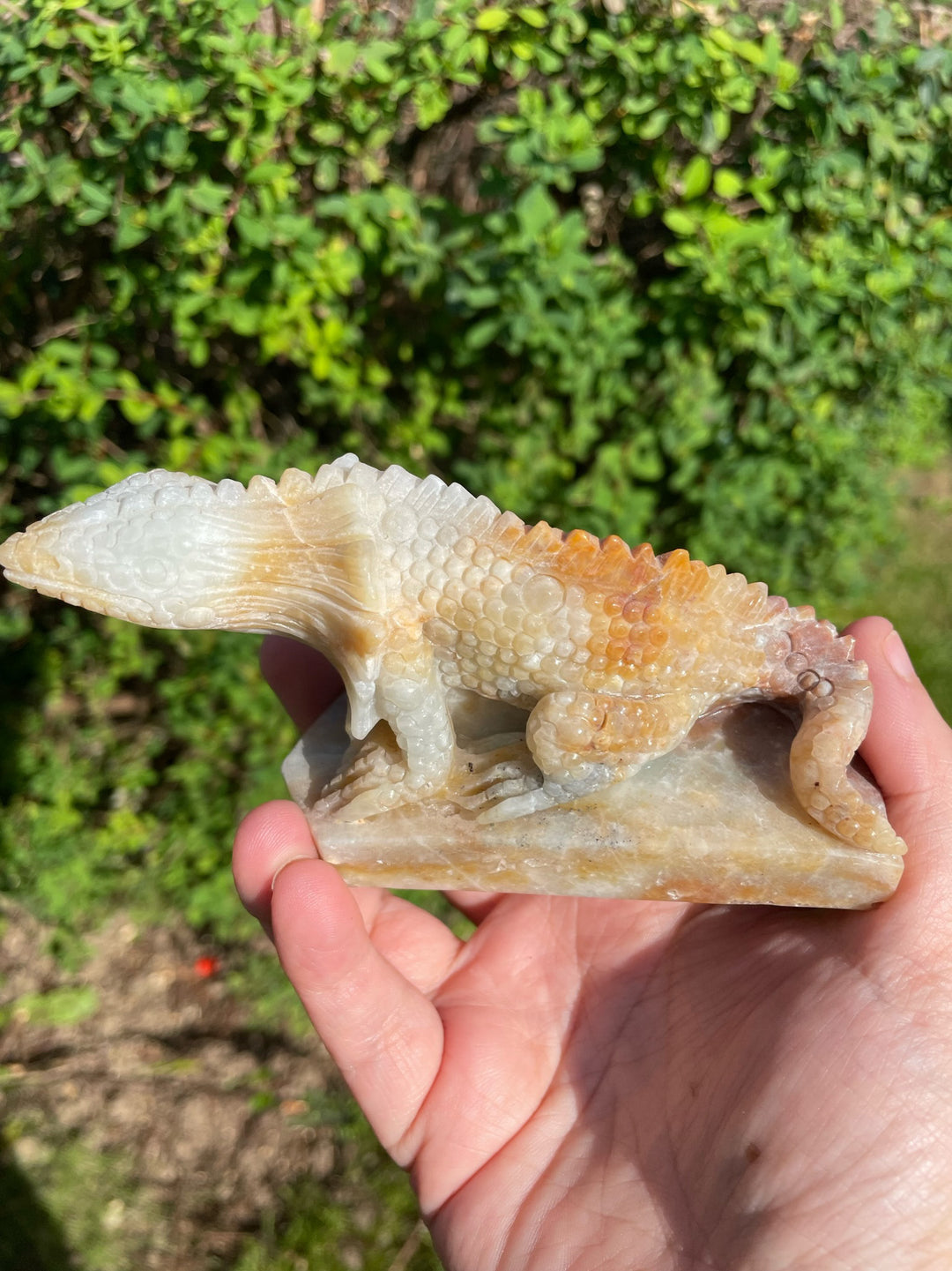 Amazonite Gecko Carving