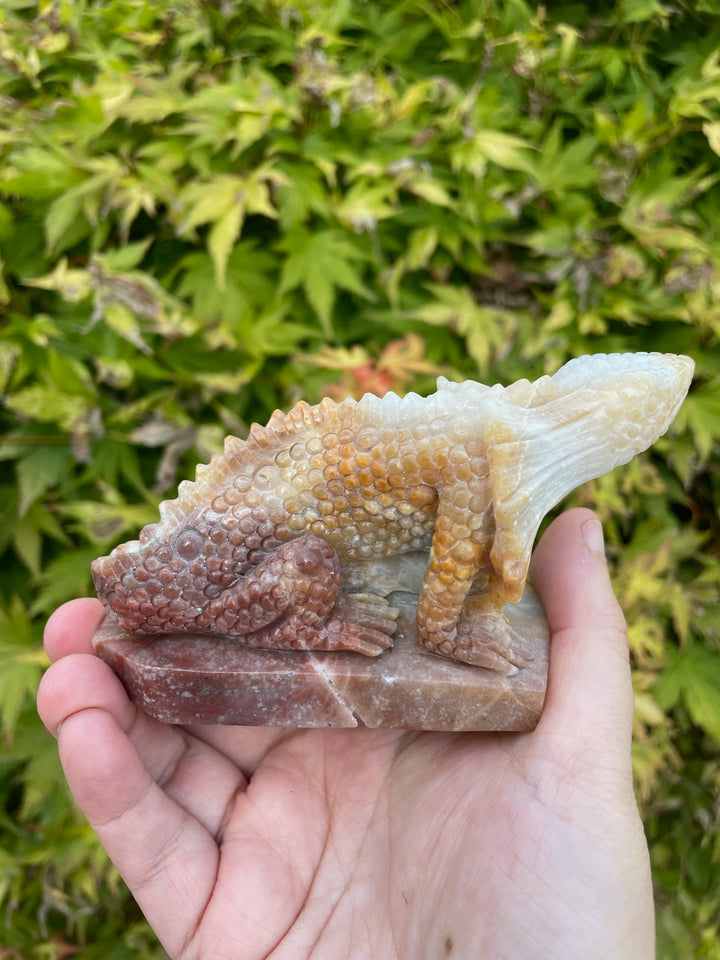 Amazonite Gecko Carving