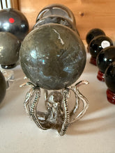 Load image into Gallery viewer, Silver Coloured Octopus Sphere Stand
