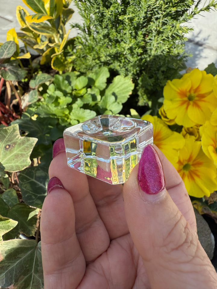 Glass Cube Sphere Stand
