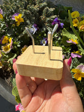 Load image into Gallery viewer, 3 Point Sphere or Specimen Stand on Wood
