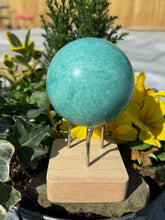 Load image into Gallery viewer, 3 Point Sphere or Specimen Stand on Wood
