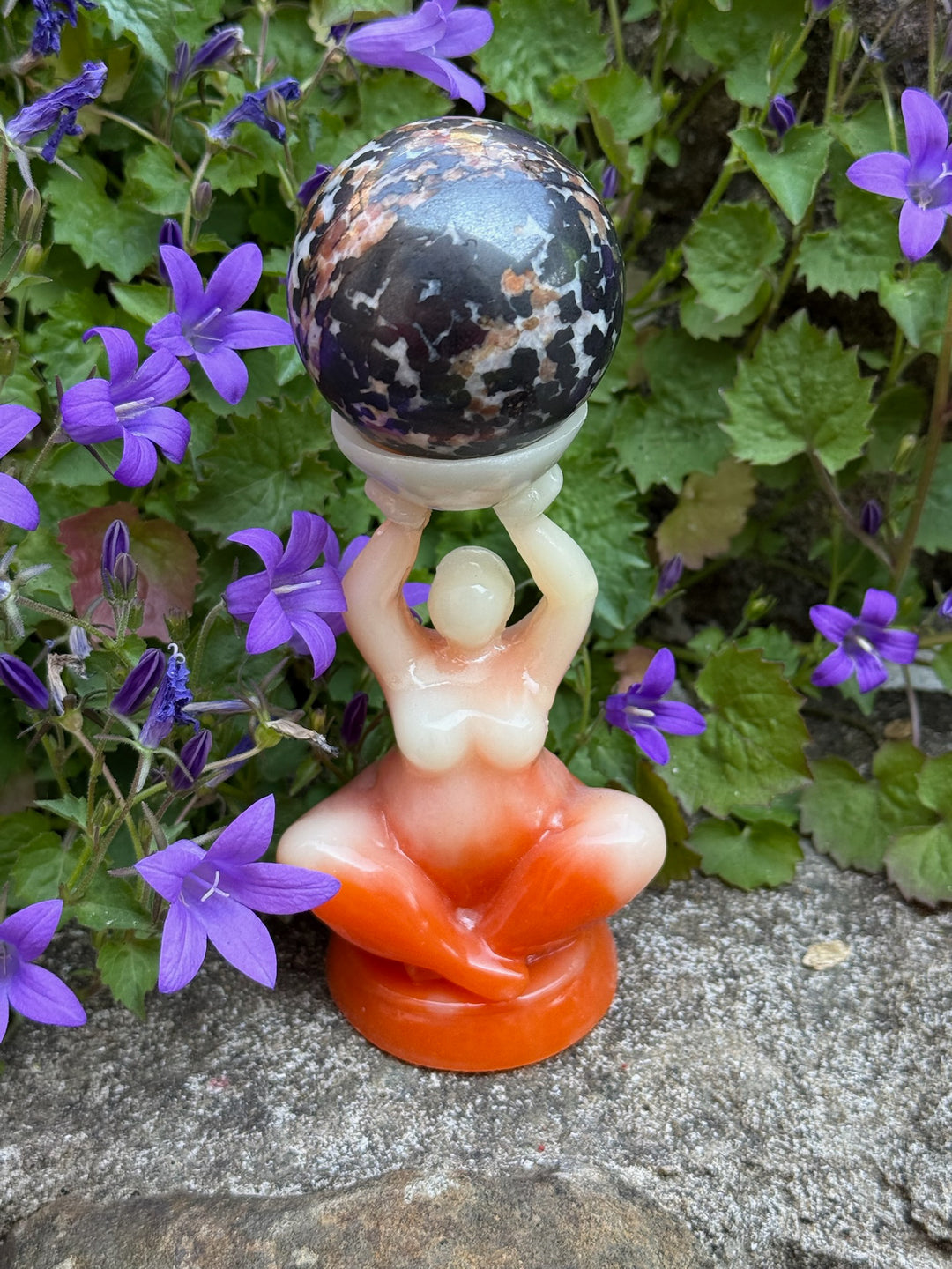 Glow Stone Glow in the Dark Goddess Sphere Stand