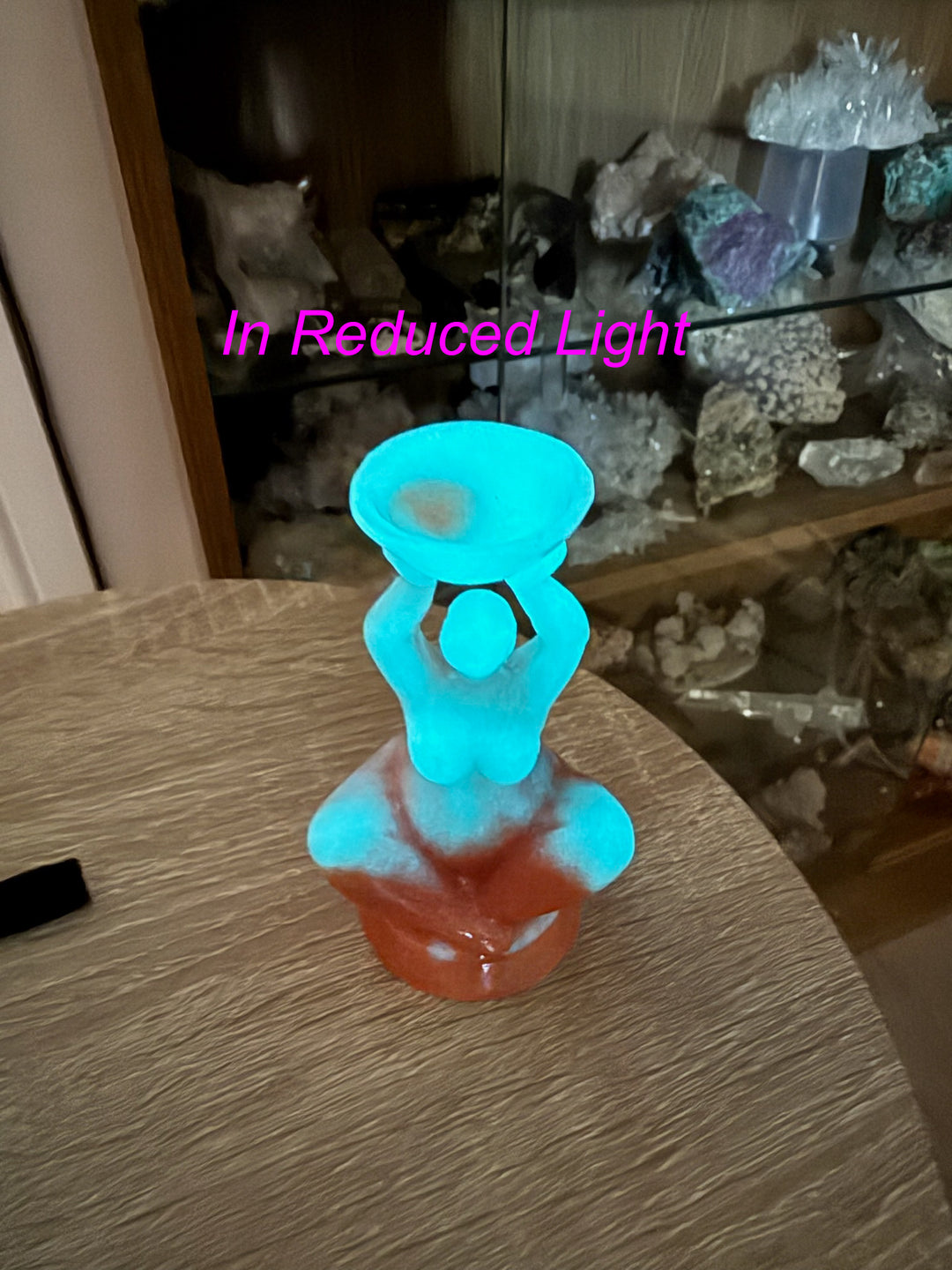 Glow Stone Glow in the Dark Goddess Sphere Stand