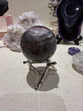 Load image into Gallery viewer, Wood and Sliver Effect Sphere Stand
