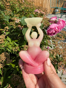 Glow Stone Glow in the Dark Goddess Sphere Stand