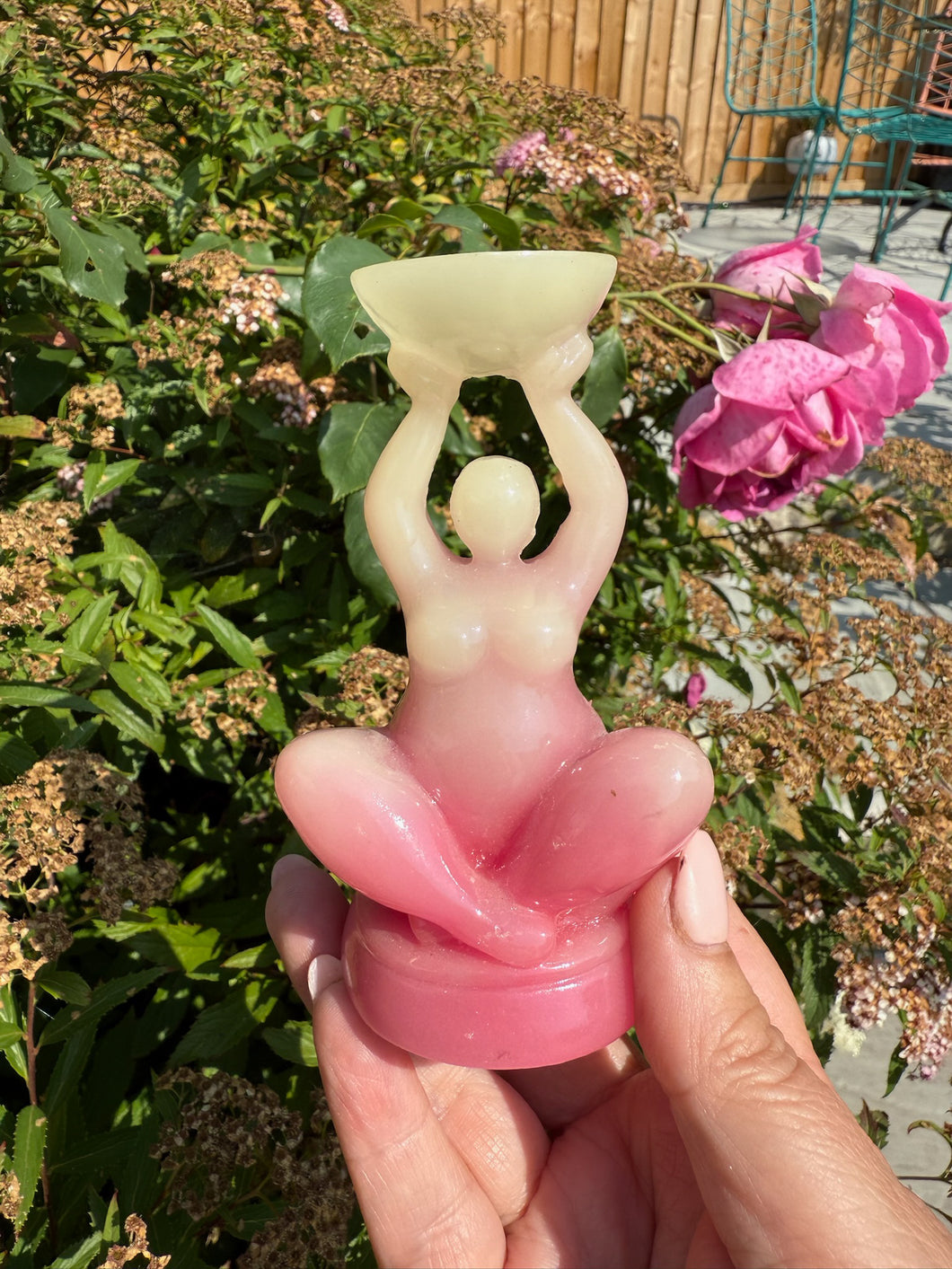 Glow Stone Glow in the Dark Goddess Sphere Stand