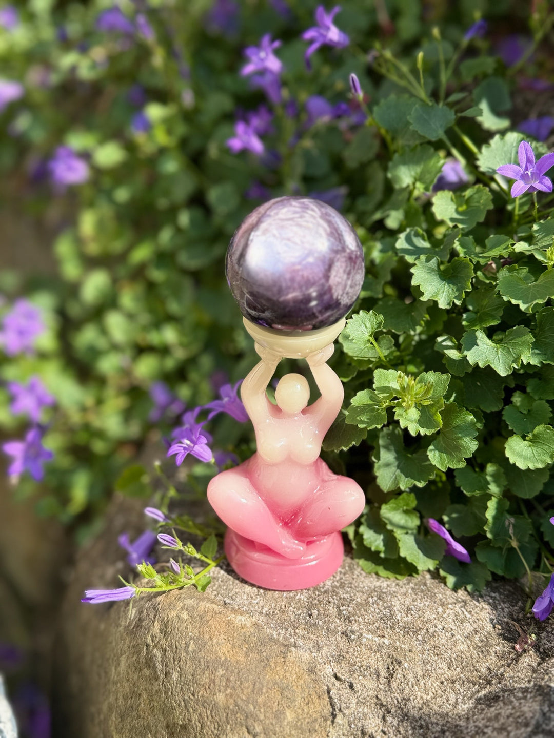 Glow Stone Glow in the Dark Goddess Sphere Stand