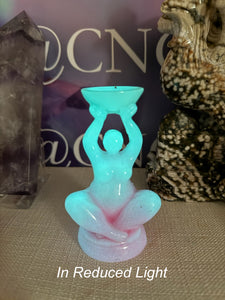 Glow Stone Glow in the Dark Goddess Sphere Stand