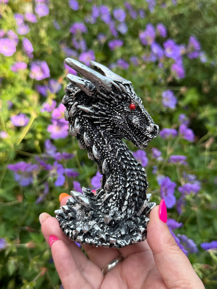 Silver Colour Dragon Sphere Holder